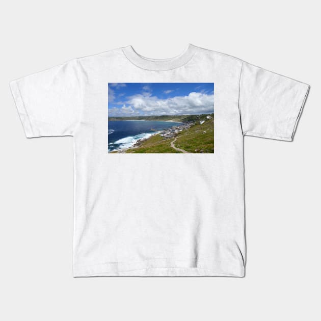 Whitesands Bay, Cornwall Kids T-Shirt by Chris Petty